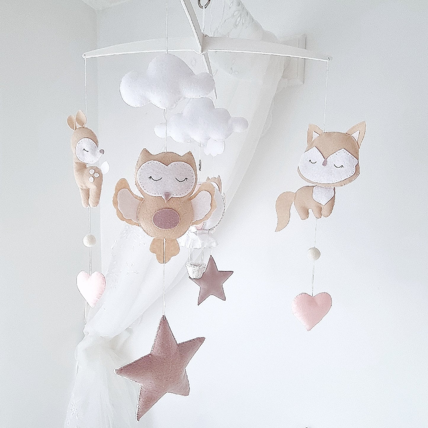 Woodland Whispers - A Dreamy Forest Friends Baby Mobile