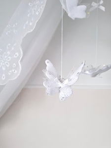 Whimsical Dreams: Butterfly, Crystal, and Bow Baby Mobile