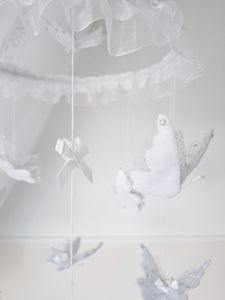 Whimsical Dreams: Butterfly, Crystal, and Bow Baby Mobile