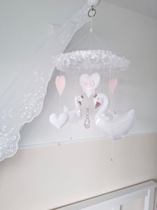 Elegant Swan Princess Baby Mobile