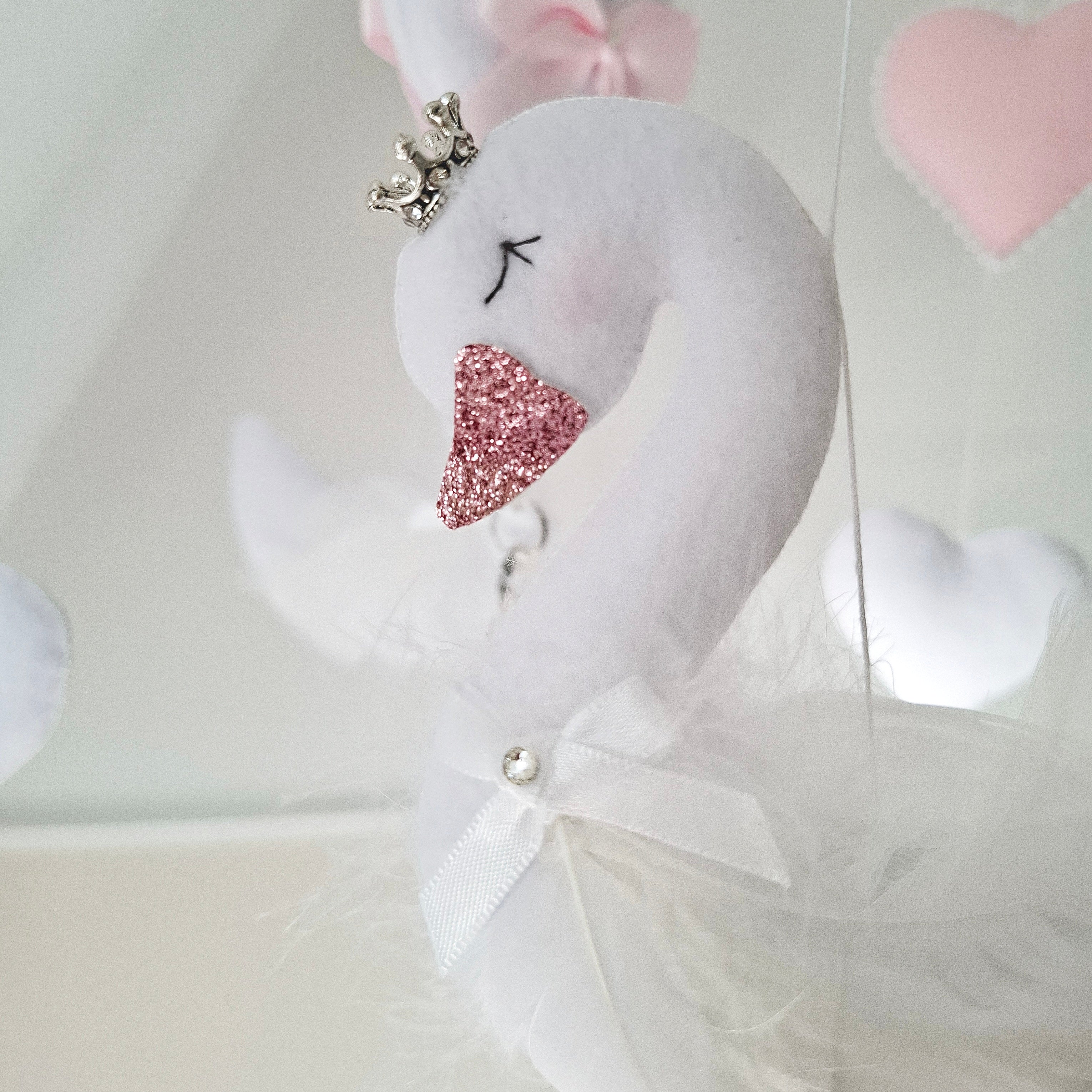 Elegant Swan Princess Baby Mobile