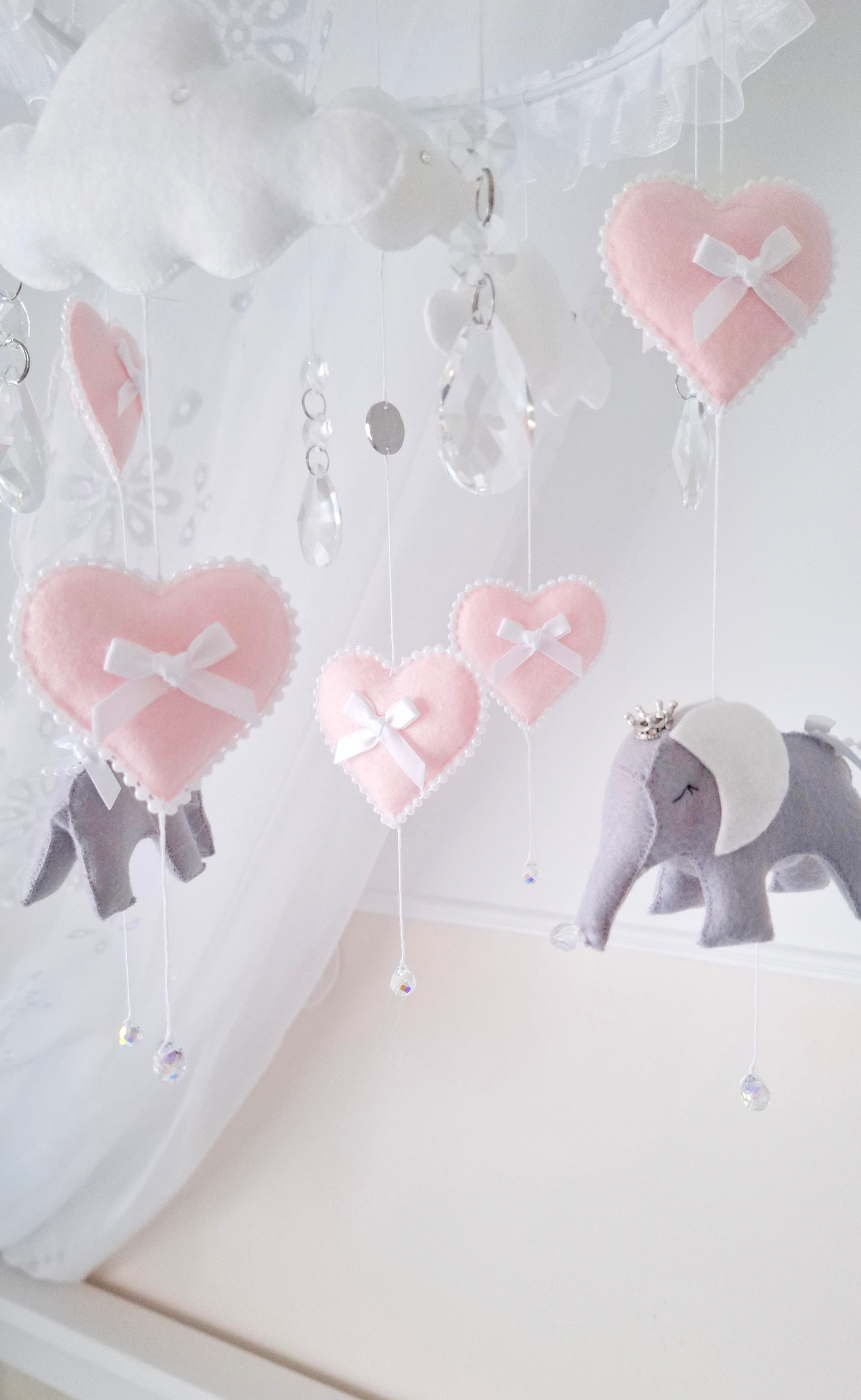 Cute Elephant Princess Baby Mobile