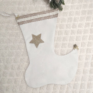 Luxury Gold & White Christmas Stockings