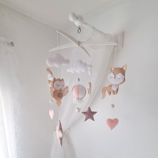Woodland Whispers - A Dreamy Forest Friends Baby Mobile