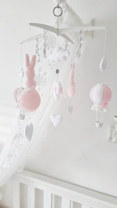 Elegant Bunny Baby Mobile