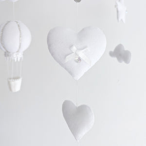 Elegant Crystal All White Hanging Mobile