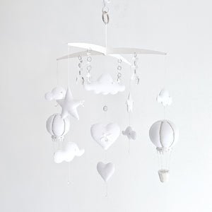 Elegant Crystal All White Hanging Mobile