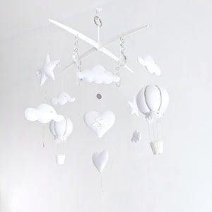 Elegant Crystal All White Hanging Mobile