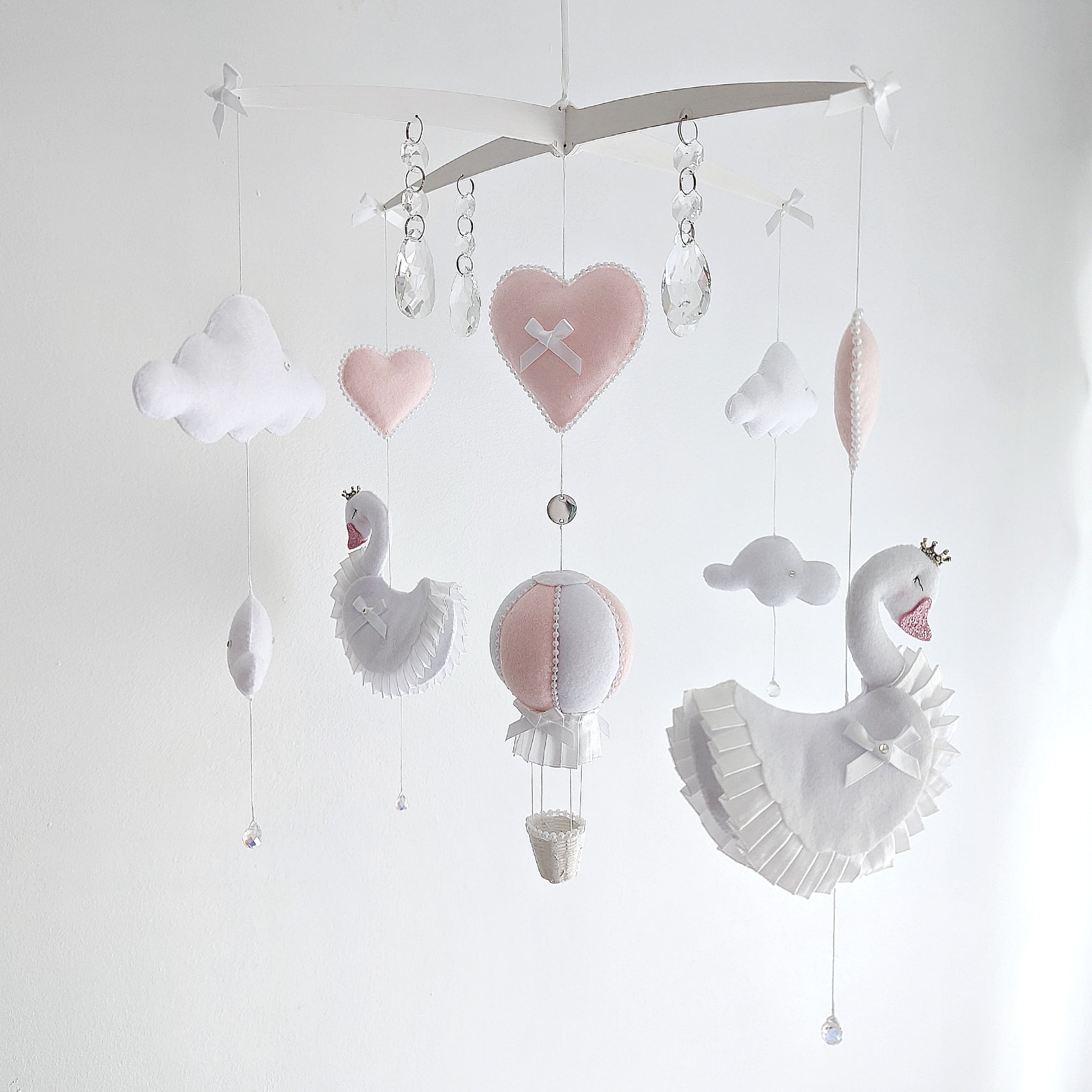 Adorable Swan Mobile Nursery Set