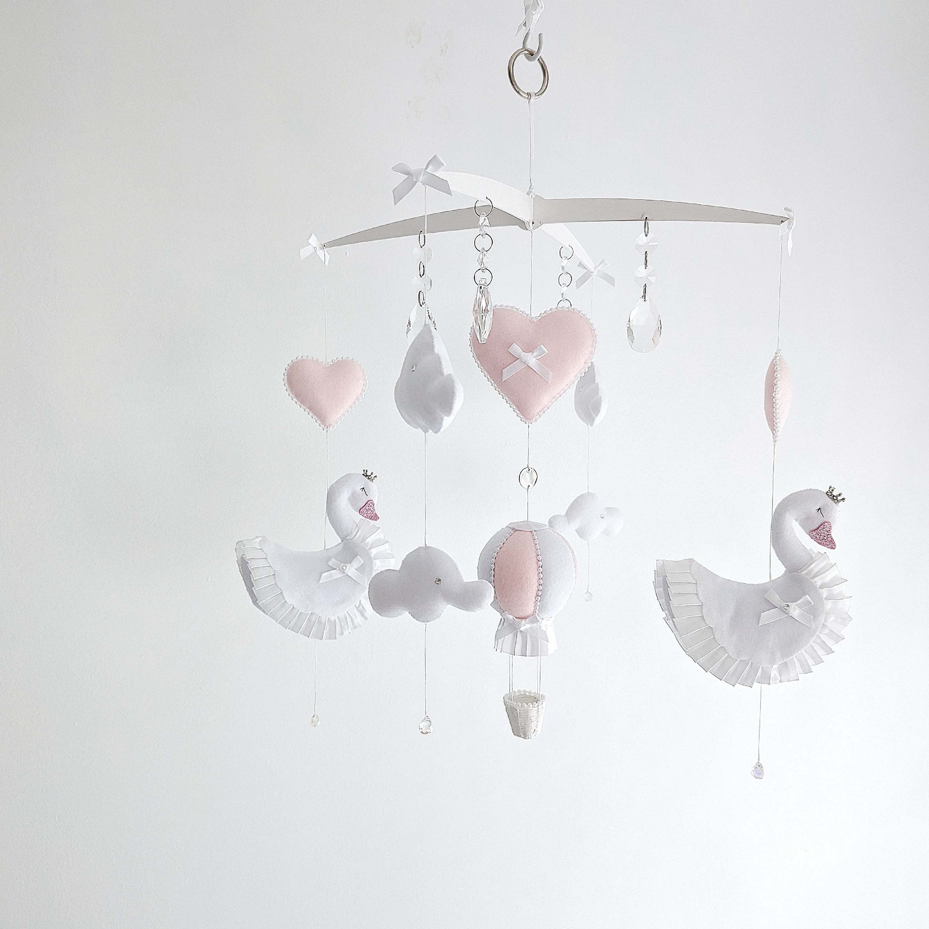 Adorable Swan Mobile Nursery Set