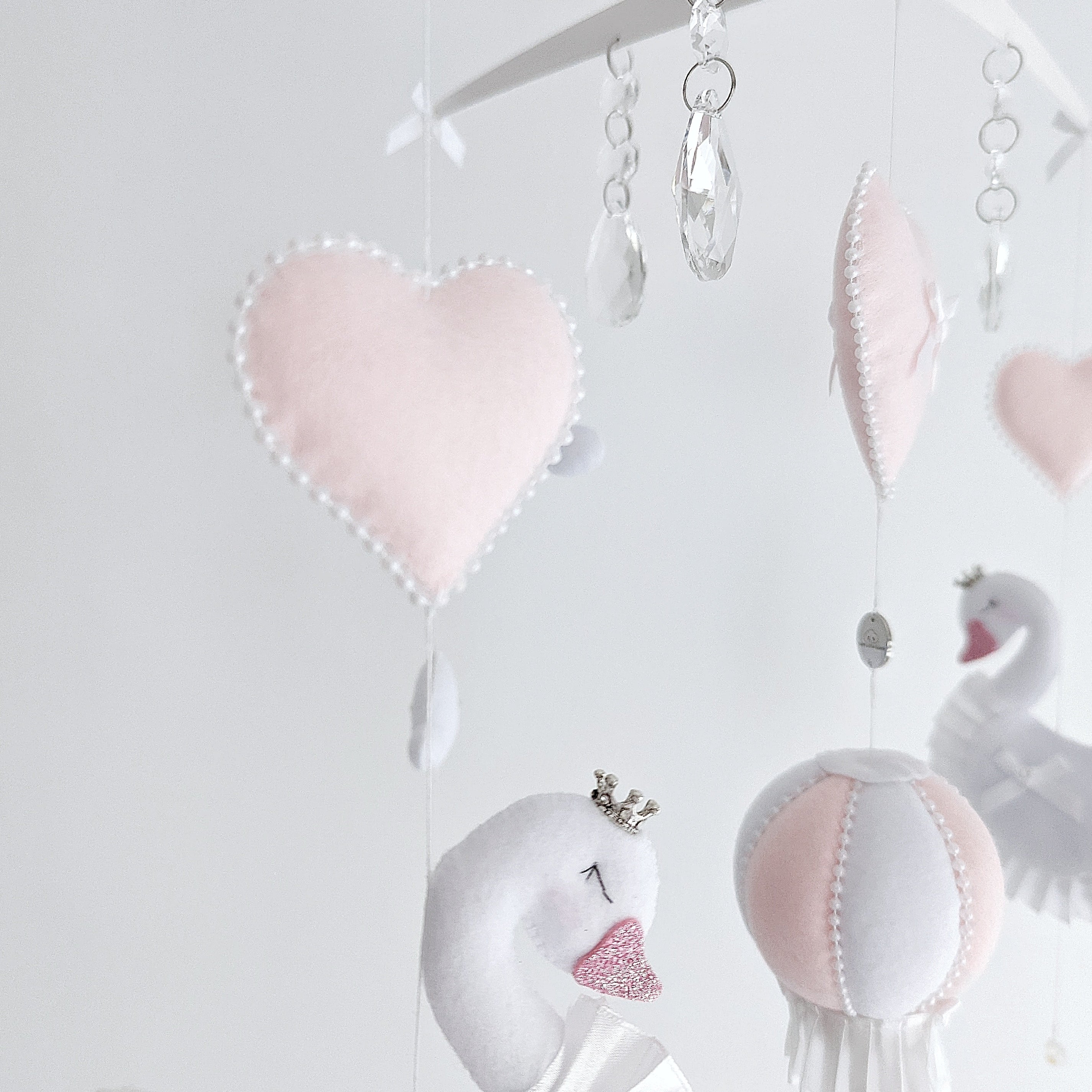 Adorable Swan Mobile Nursery Set