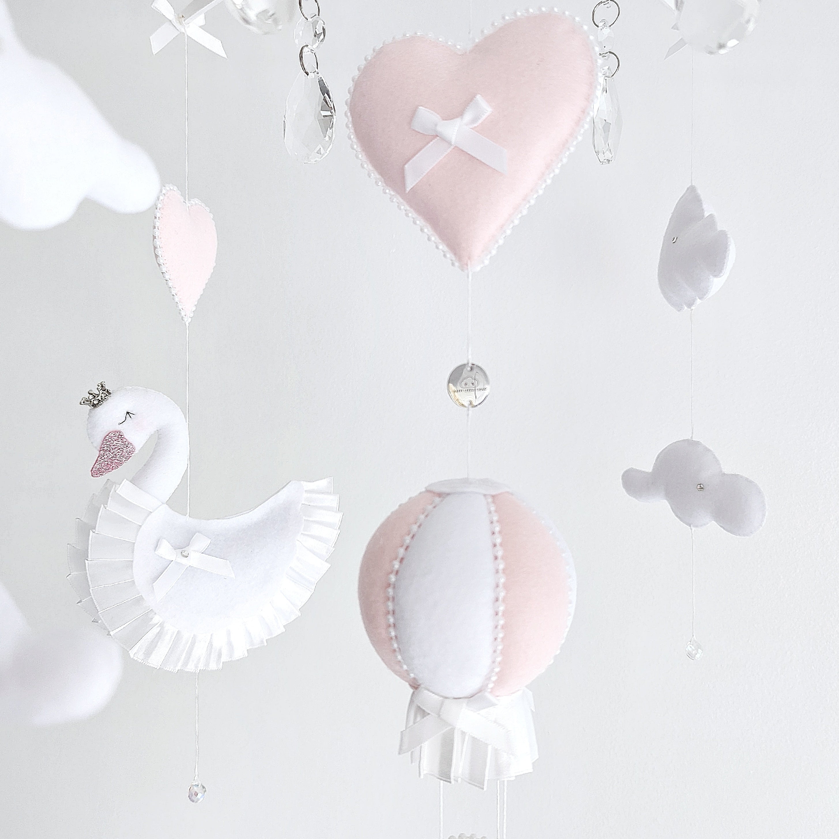 Adorable Swan Mobile Nursery Set