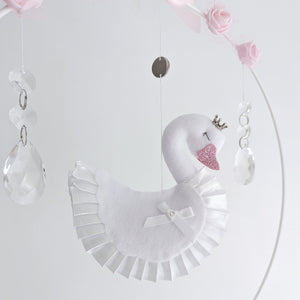 Swan princess cot sales mobile