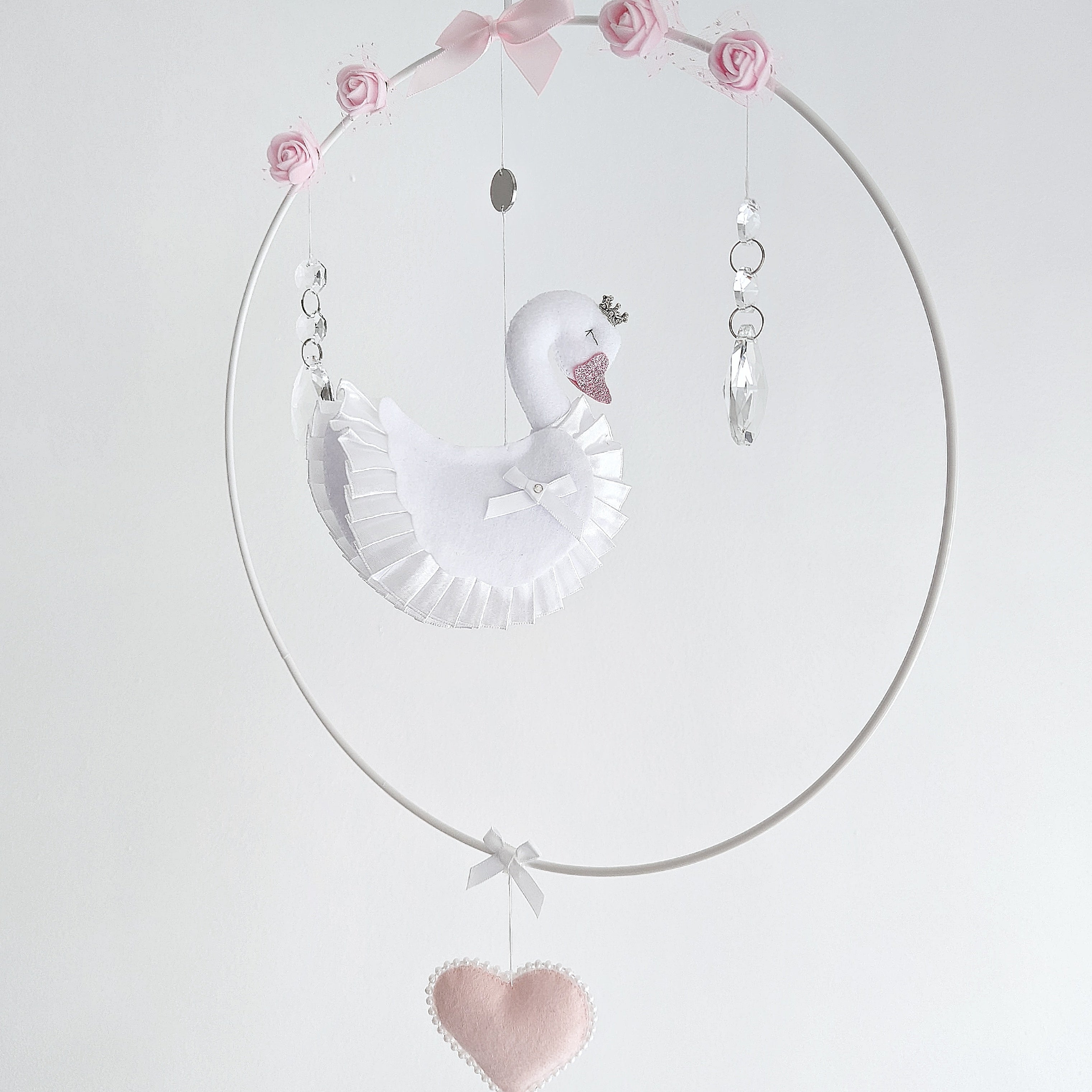 Adorable Swan Mobile Nursery Set