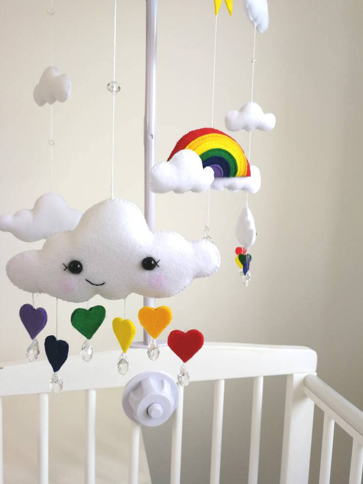 Happy Rainbow Baby Mobile