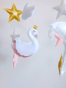 Elegant Swan Hanging Mobile