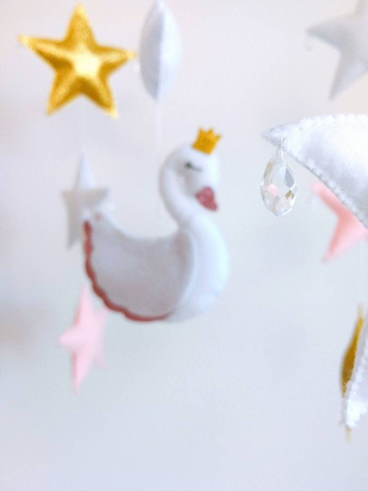 Elegant Swan Hanging Mobile