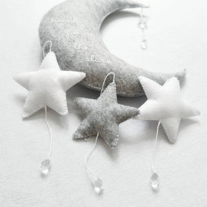 *Reach For The Stars* Personalised Grey Nursery Decoration