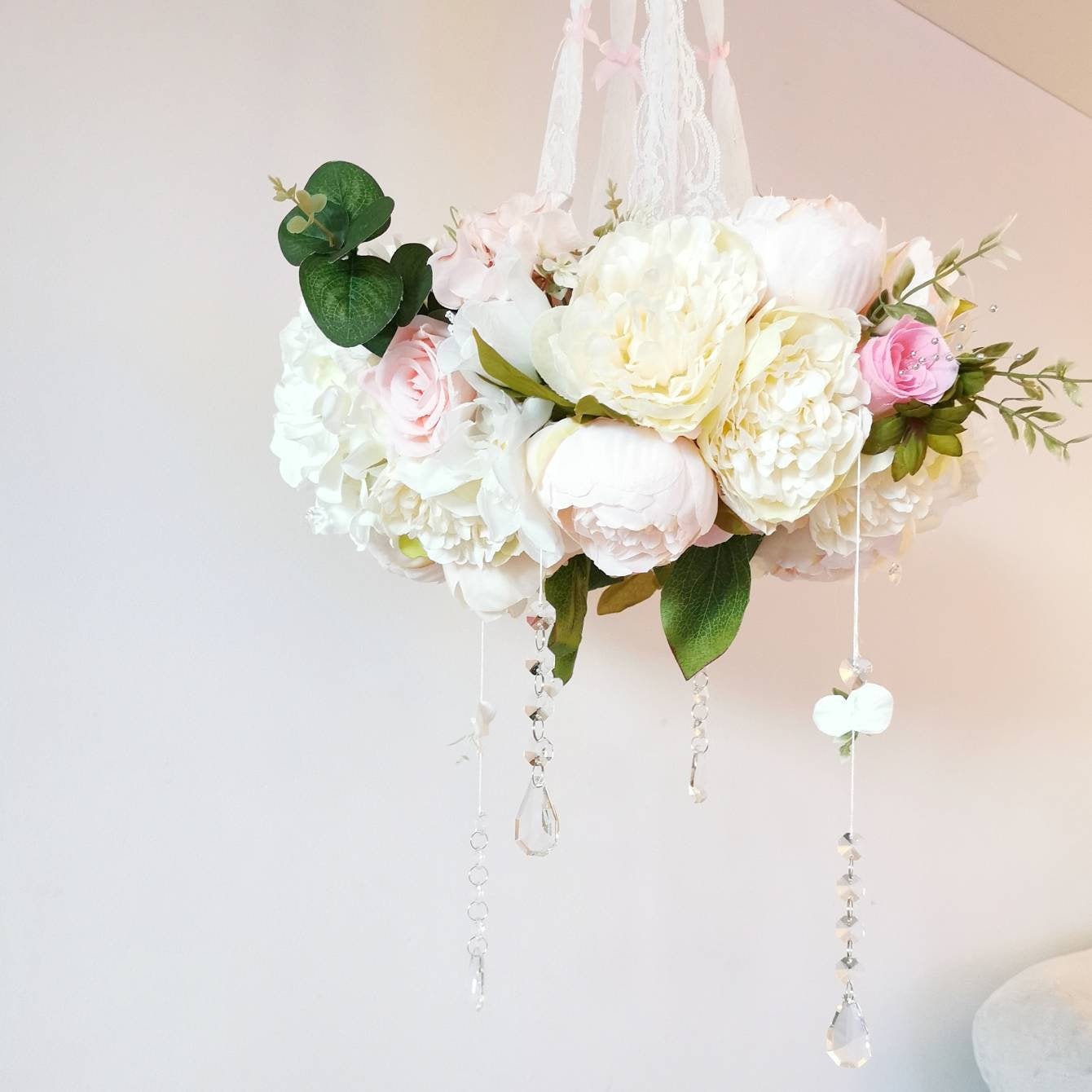 Garden Bloom Swan Mobile – Floral Crown Nursery Decor
