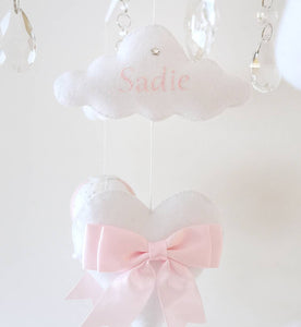 Luxurious Pink Hot Air Balloon Baby Mobile