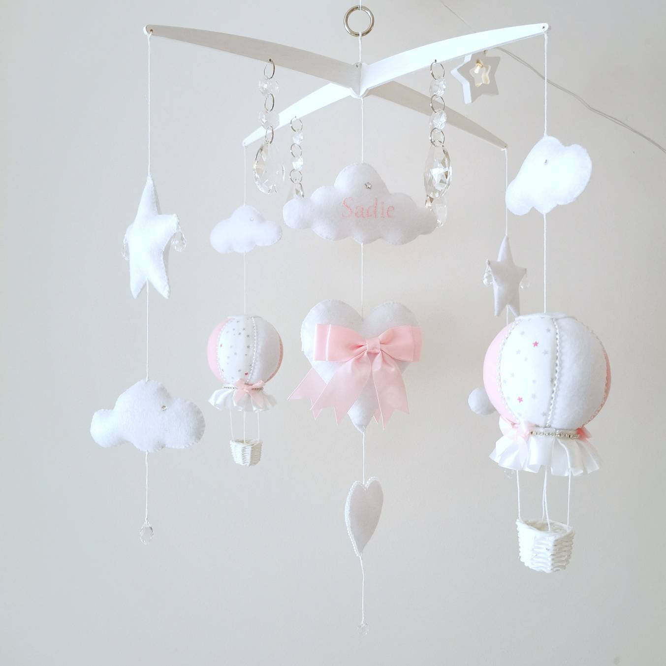 Pink store baby mobile