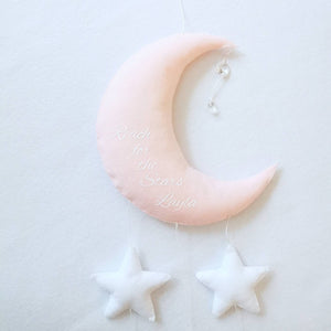 *Reach For The Stars* Personalised Pink & White Nursery Decoration