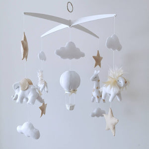 Luxurious Safari Animals Hot Air Balloon Mobile Happy Little Cloud