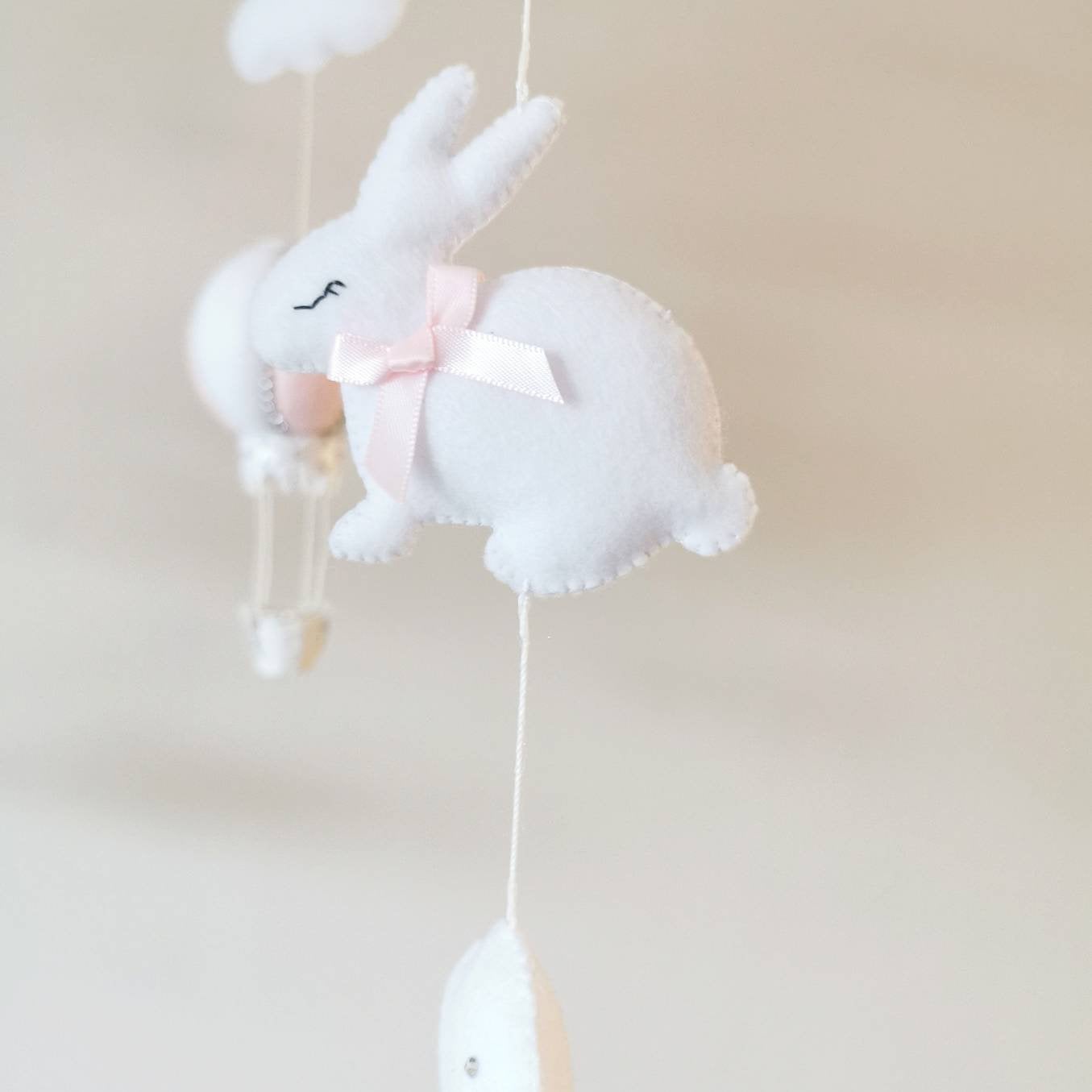 Sweet Sleeping Bunny Baby Mobile